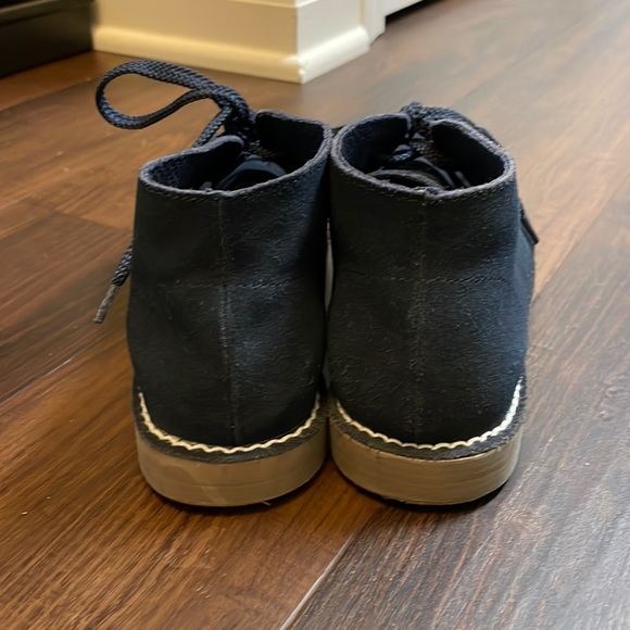 Kids Suede Navy Dress Boots - Picture 4 of 7